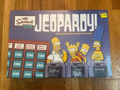 The Simpsons Jeopardy!  Board Game Pressman 2003 Sealed and New - Image 1 of 4