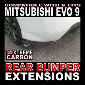 Carbon Stoßstange hinten Verlängerungen Lippen ""passt"" Mitsubishi Evo EVOLUTION 9 - Bild 1 von 16