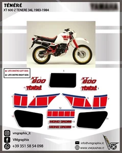 Aufkleber XT 600 Z TENERE 34L 1983-1984 34L Grafik/Stickers/Decals - Bild 1 von 1