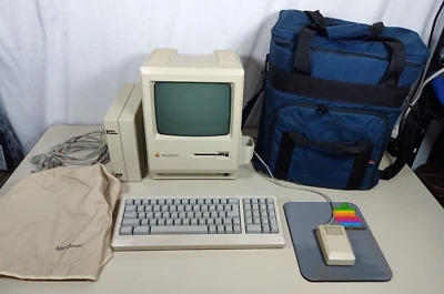 Vintage Apple Macintosh Plus 1MB M0001A mit Tastatur, Maus, Tasche, Datenrahmen 20 - Bild 1 von 4