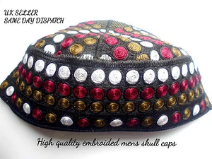 HERREN, JUNGEN KUFI KAPPE, TOPI, BEANIE, ISLAMISCHE MÜTZEN, 16 FARBEN UND 4 STILE ZUR AUSWAHL - Bild 1 von 27