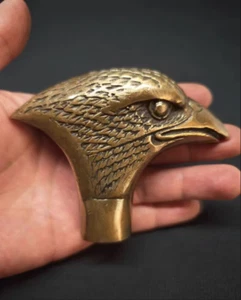 Estatua de cabeza de águila de latón bastón mango superior colección 80716 - Imagen 1 de 9