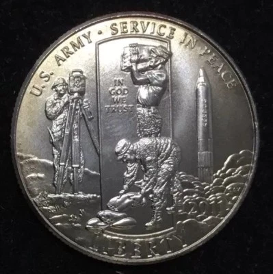 2011-D U.S. Army Commemorative Half Dollar, Uncertified UNC Toned # - Image 1 of 2