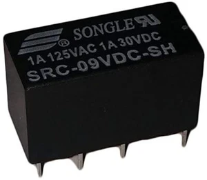 5 9 12 Volt DC Relay DPDT PCB 8-Pin Mount Non-Latching Non-Polarized Electronic - Picture 1 of 7