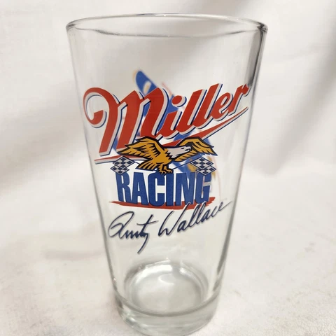 #2 Rusty Wallace NASCAR Miller Lite Racing Pint Beer Glass Cover