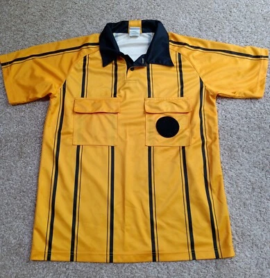 Футболка рефери футболка желтый черный полоски размер M - Изображение 1 из 3