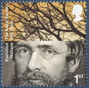 Alfred Russel Wallace Evolution Royal Society GB 2010 MNH mint stamp D151 - Picture 1 of 1