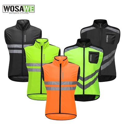 WOSWE Men Cycling Bike Vest Foldable Jacket Sleeveless Windproof Breathable Tops - Image 1 of 4