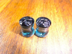Blue sapphire, Tunnels Ear Gauges Plugs Earrings, Plugs Earring, Handcrafted - Picture 1 of 9