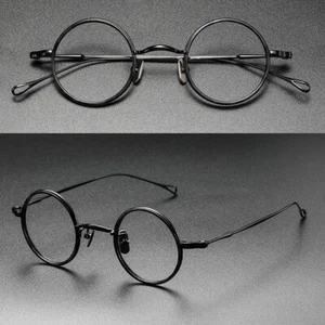 41mm Titanium + Acetate Glasses Frames Round Eyeglasses Frames Demo Lens - Picture 1 of 14