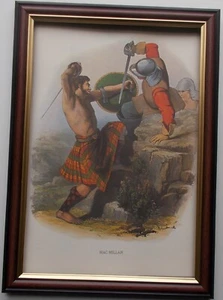 MILITARY PRINT SCOTTISH -  MAC  MILLAN  FRAMED - Picture 1 of 2