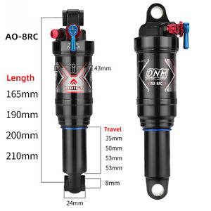 MTB Bicycle Shock 165-210mm Cyclocross Air Rear Shock with Lockout Suspension