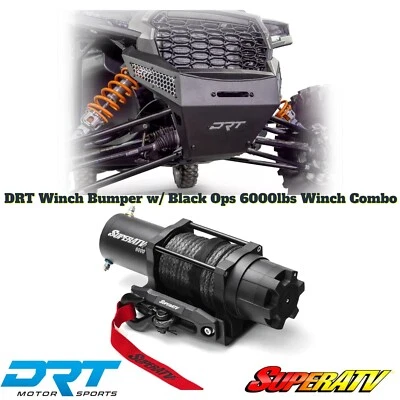 Combo de parachoques de cabrestante delantero DRT 6000 lb PRESTANTE Polaris RZR XP XP4 1000 2024 XP1000 Foto 1 de 4