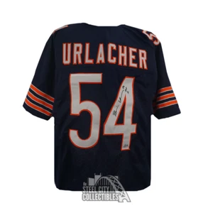 Brian Urlacher HOF 18 Autographed Chicago Custom Navy Football Jersey-BAS - Picture 1 of 1