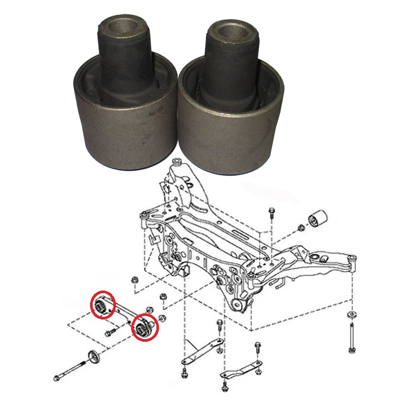silentblocs support différentiel arrière pour Renault Koleos, Captur, Duster - Photo 1/3