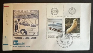 CM) 1986. ARGENTINA. FDC. PIONEERS AND AUSTRAL FAUNA. DOUBLE STAMP JUBANY ANTARC - Picture 1 of 1