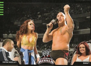 Tarjeta coleccionable Maria Kanellis Santino Marella 2008 WWE Ultimate Rivals Topps #65 - Imagen 1 de 1