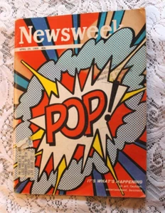 NEWSWEEK MAGAZINE APRIL 25 1966 POP ITS WHATS HAPPENING ART FASHION ENTERTAIN - Picture 1 of 12