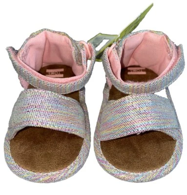 Sandalias Toms Talla 4 Bebé Shiloh Rosa Multi Sarga Brillo Caramelo Gamuza Sintética Foto 1 de 4