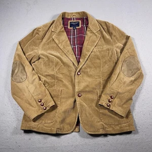 American Eagle Outfitters Blazer Mens Large Corduroy Elbow Patch Jacket Plaid Li - Picture 1 of 8