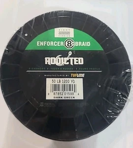 Enforcer Braided Fishing 8-Carrier Line 50lb Test 1200Yds Spool Green Tuf Line  - Picture 1 of 6