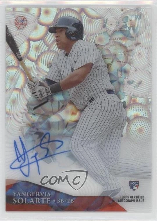 2014 Topps High Tek Clouds Diffractor /25 Yangervis Solarte Rookie Auto RC - Image 1 of 2