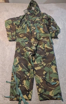 Vintage British Army Jacket + Pants Mens Medium Woodland Camo Smock Parka 80s - Image 1 of 4