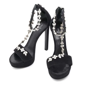 Louis Vuitton Pumps Suede Lv Circle Flower Bijoux Sandals Women'S Size 38 Heels - Bild 1 von 15