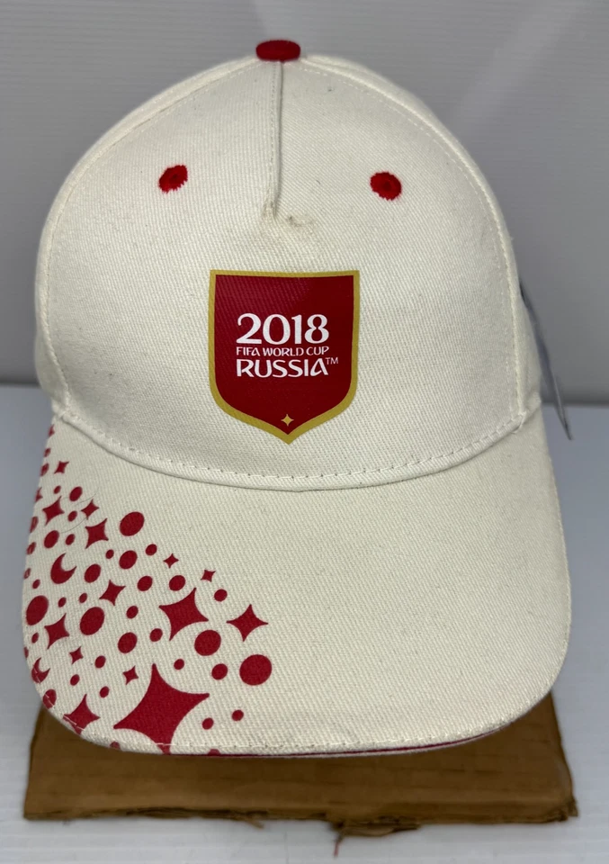 Copa Mundial de la FIFA Rusia 2018 gorra roja blanca correa trasera gorra de béisbol ajustable Foto 1 de 4