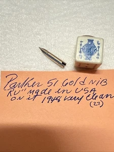 Parker 51 1948 ORO NUEVO EN CAJA IMPRESIÓN RU Hecho en EE. UU. Como Nuevo Año Pasado Vacío 1er Año Aero (27) - Imagen 1 de 8