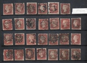 GB QV 1841 1d ROJO-MARRÓN Imperf Placas Negras 8 9 10 SG 8 cat £5100++ 27 sellos - Imagen 1 de 9