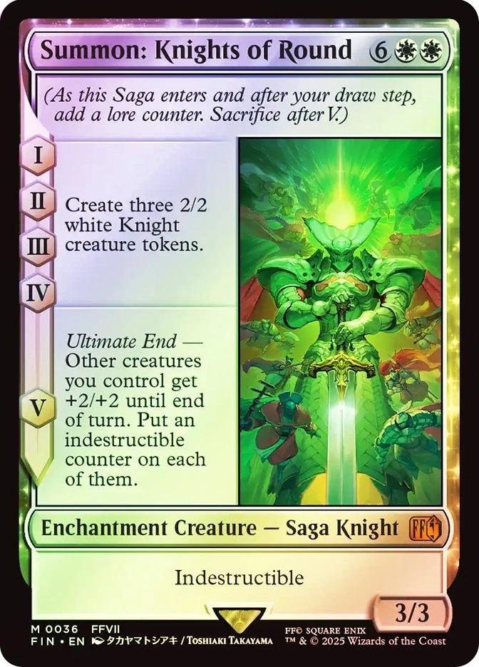 MTG FOIL Summon: Knights of Round  - FINAL FANTASY #036 - Image 1 of 1