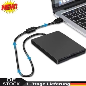 Unidad de disquete USB FDD 1,44 MB externa negra unidad de disquete de 3,5 pulgadas - Imagen 1 de 8