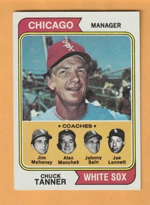 Chuck Tanner Chicago White Sox 1974 Topps #221 New Castle Pennsylvania - Image 1 of 2
