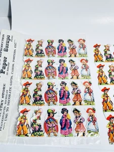 VTG LOT of DIE CUT SCRAP PAPER MLP #1581 CHILDREN IN COSTUME ~ MADE IN ENGLAND - Picture 1 of 5