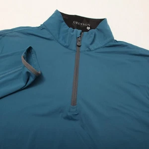 Greyson Pullover Herren Large Blau Quarter Zip Performance Golf Nissan Langarm - Bild 1 von 12