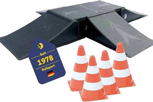 Best Sporting Skater Rampen-Set Skateboard, Roller, Skaterrampe 5tlg + 4 Pylone - Bild 1 von 1