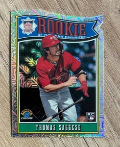 2025 Bowman Chrome Mojo Refractor Rookie of Year Fav #ROY6 Thomas Saggese (RC) - Bild 1 von 2