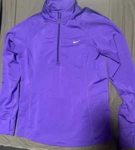 Nike Dri Fit Damen lila Half Zip sportlich Langarm Größe Medium - Bild 1 von 3