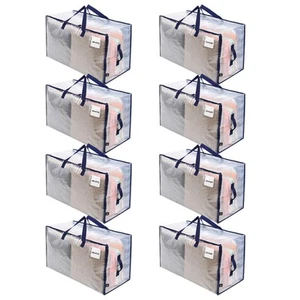 8 Pack Moving and Storage Bags, Heavy Duty, Alternative to Moving Boxes, Larg... - Picture 1 of 8