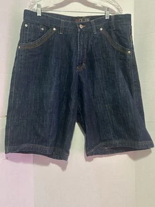 Cezer Shorts Mens 38 Blue Denim Designer Urban Hip Hop Streetwear - Picture 1 of 7