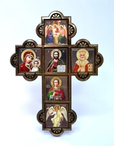 Ikone GM Jesus Nikolaus Engel Dreifaltigkeit автомобильная икона 18x13x0,5 cm - Picture 1 of 1
