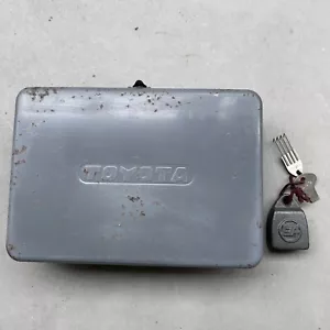 Vintage TOYOTA Tool Box Case Storage Lockable JDM Metal Knitting Machine Weights - Picture 1 of 8