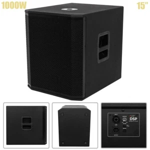 1000W 15" Powered Subwoofer Speaker Loudspeaker with Class D Amp Amplifier & DSP - Picture 1 of 6