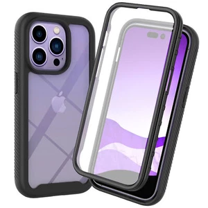 360 Case iPhone 16 15 Pro Max 14 13 12 11 XR Full Clear Armor Shockproof Cover - Picture 1 of 12