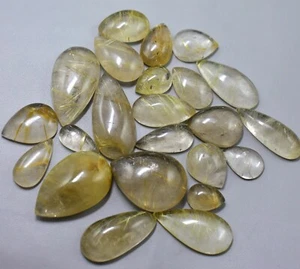 Lote al por mayor de piedras preciosas sueltas de cuarzo rutilado de 1000 quilates para joyería V84-12 - Imagen 1 de 9