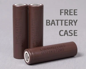 3x LG 18650 HG2 IMR 3000mAh 20/30A High Drain Flat Top Batteries + Free Case - Picture 1 of 4