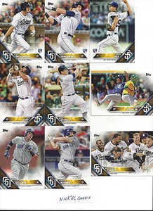 2016 Topps 1 San Diego Padres Team Set Alex Dickerson Travis Jankowski Colin Rea - Imagen 1 de 1