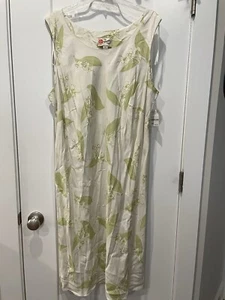 Vintage Neu mit Etikett Hilo Hattie langes tropisches Hawaii-Kleid mit Blumenmuster XXL - Bild 1 von 6