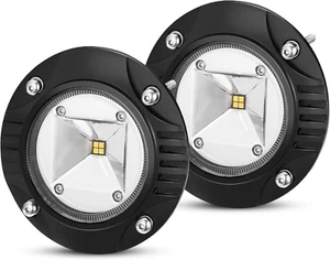 5" Inch Flood LED Light Pods,Pair Flush Mount round LED Work Light 4800LM Light - Picture 1 of 7